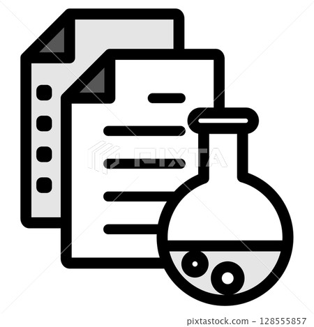 Illustration icon material: Pharmaceutical medical file 246 128555857