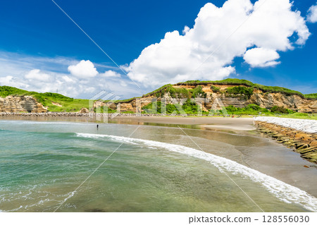 千葉縣：屏風浦、夏日藍天 128556030