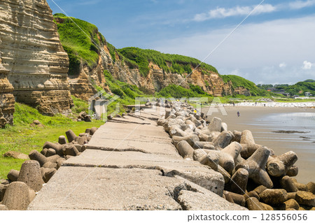 千葉縣：屏風浦、夏日藍天 128556056