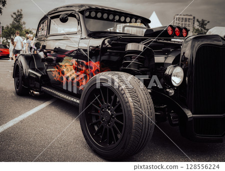 KIEV, UKRAINE - APRIL 29, 2017: Retro cars. KIEV, UKRAINE - APRIL 29, 2017: Retro cars. 128556224