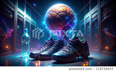 Sports Equipment Ready for Practice. Back to School concept. Generated image 128556643