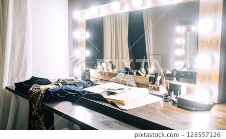 Theater Class Prop Table. Back to School concept. Generated image 128557126