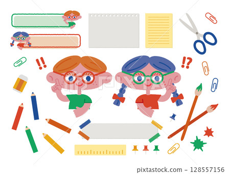 Children and stationery set 128557156