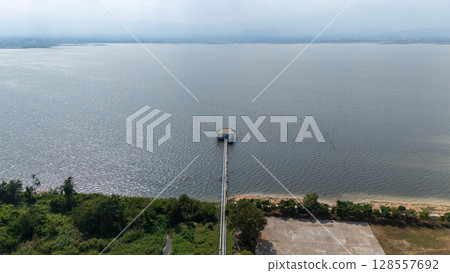 Aerial view of Phayao Lake (local named is Kwan Phayao) the largest freshwater lake in the northern region of Thailand. Aerial view of Phayao Lake (local named is Kwan Phayao) the largest freshwater lake in the northern region of Thailand. 128557692