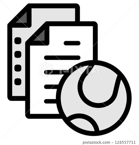 Illustration icon material: Tennis sports file 307 128557711