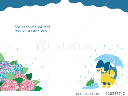 Frog on rainy day Frog on rainy day 128557742