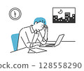 A businessman who is tired from working overtime 128558290