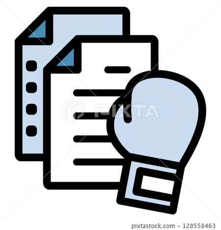 Illustration icon material: Boxing sports file 314 128558463