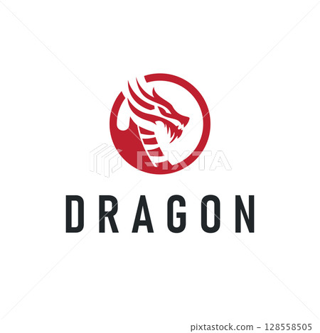 dragon logo design silhouette mythical animal legend with vintage concept old minimalist simple templet dragon logo design silhouette mythical animal legend with vintage concept old minimalist simple templet 128558505