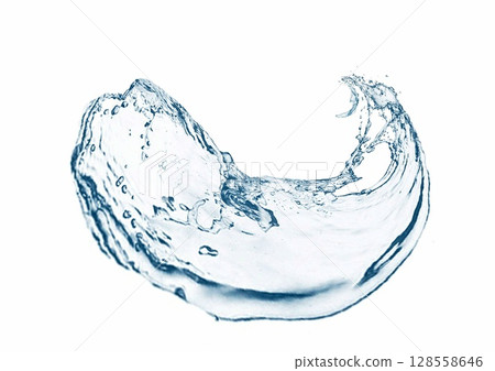 3d illustration of abstract blue water splash 3d illustration of abstract blue water splash 128558646