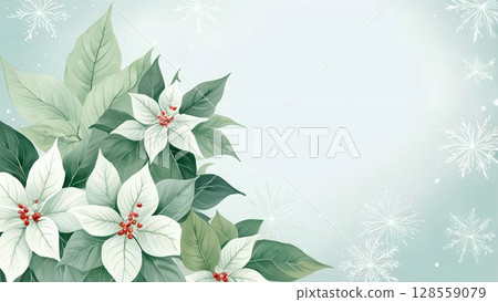 一品紅花框 | 柔和色彩的裝飾設計材料 128559079
