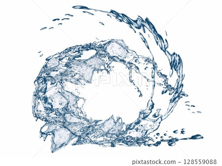 3d illustration of abstract water splash circle 3d illustration of abstract water splash circle 128559088