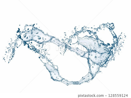 3d illustration of abstract blue water splash 3d illustration of abstract blue water splash 128559124