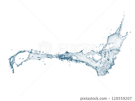3d illustration of abstract blue water splash 128559207