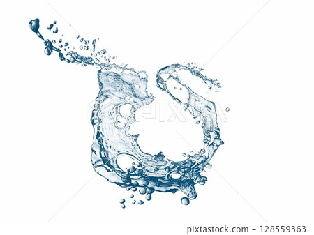 3d illustration of abstract blue water splash 3d illustration of abstract blue water splash 128559363
