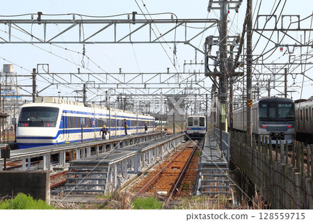Tobu Isesaki Line at Kasukabe Inspection Zone Tobu Isesaki Line at Kasukabe Inspection Zone 128559715