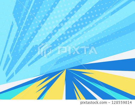 Dynamic radial rays abstract background illustration 128559814
