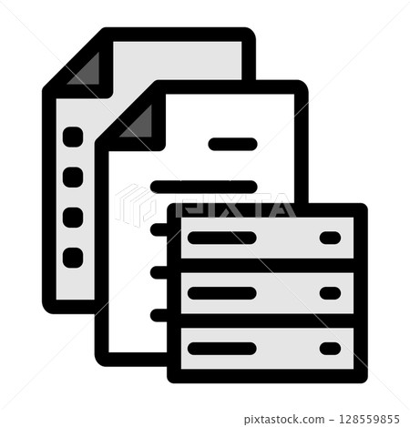 Illustration icon material: Disk file 048 128559855