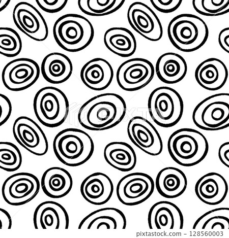 Abstract circle seamless pattern (black) 128560003