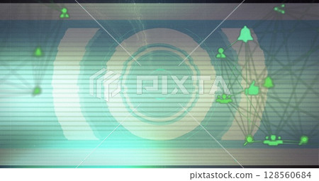 Image of scope scanning and networks of connections 128560684