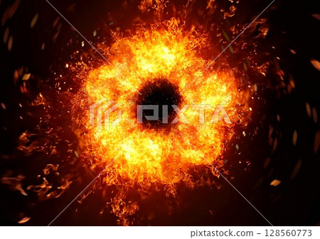 抽象濺火焰漩渦 128560773