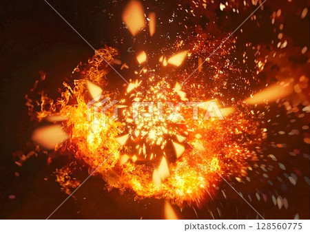 爆炸的火焰紋理 爆炸的火焰紋理 128560775