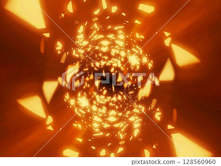 爆炸和火花飛濺的抽象的背景 爆炸和火花飛濺的抽象的背景 128560960