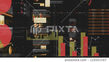 Image of statistics and data processing 128561587