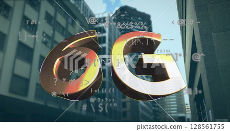 Image of 6g text over data processing and cityscape Image of 6g text over data processing and cityscape 128561755