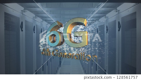 Image of 6g text over data processing and server room Image of 6g text over data processing and server room 128561757