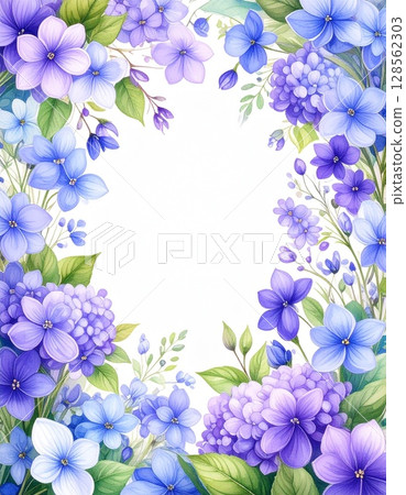 水彩花圖 128562303