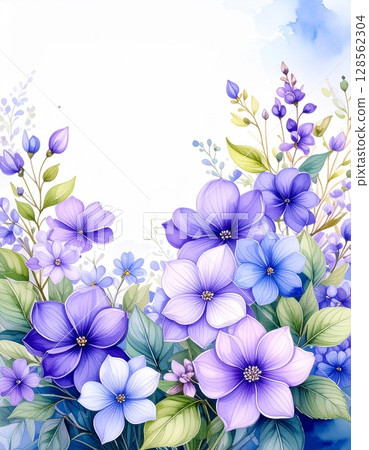 水彩花圖 水彩花圖 128562304