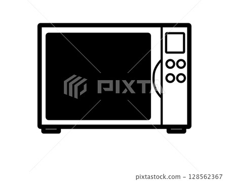 Simple microwave icon (black) 128562367