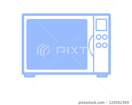 Simple microwave icon (blue) 128562369
