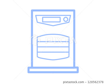 簡單的油暖風機圖示（藍色） 128562378