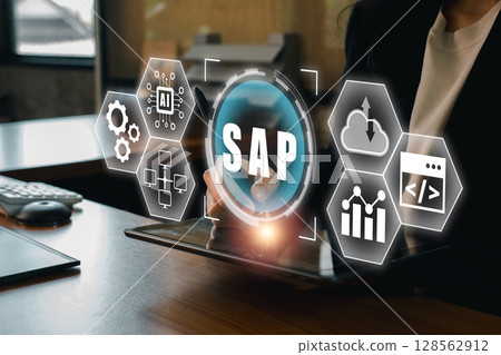 Explore the integration of SAP technology in business analytics, cloud computing, and AI for enhanced digital transformation. 128562912