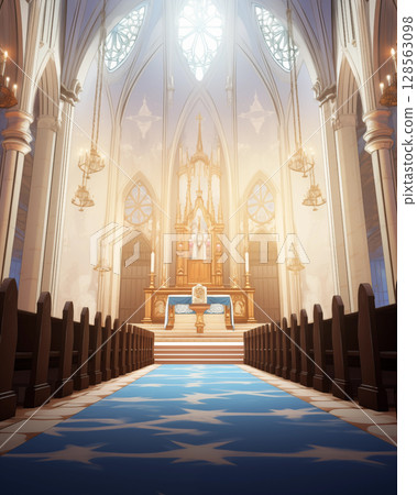 Church, temple, holy place, animation image 128563098