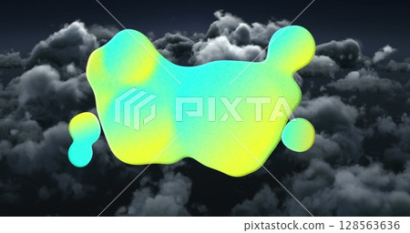 Image of speech bubble with copy space over clouds Image of speech bubble with copy space over clouds 128563636