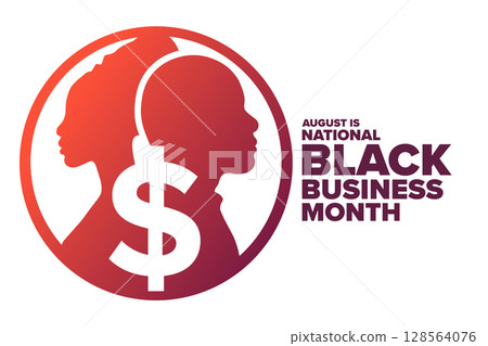 August is National Black Business Month. Holiday concept. Template for background, banner, card 128564076