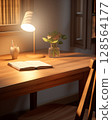 Work desk in warm colors 128564177