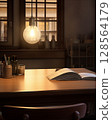 Work desk in warm colors 128564179
