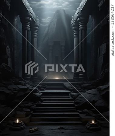 architecture ancient stone pillars 128564237