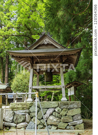 12th of the 88 Shikoku Temples: Yakisanji Temple Bell Tower, Kamiyama Town, Tokushima Prefecture 128564366