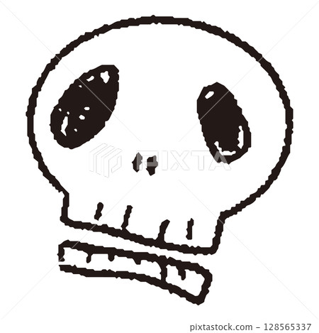 Skeleton drawn with a pen 128565337