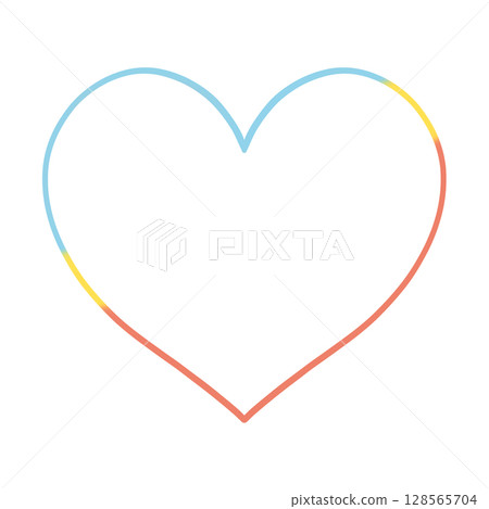 Full of fun - Soft and pop hand-drawn hearts 128565704