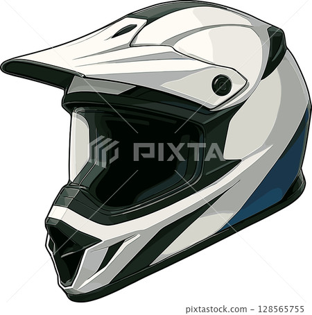 越野摩托車安全帽的插圖 128565755