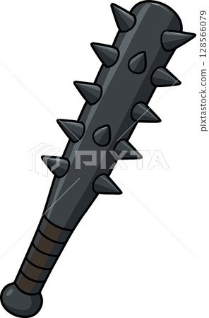 帶刺鐵棍的插圖 128566079