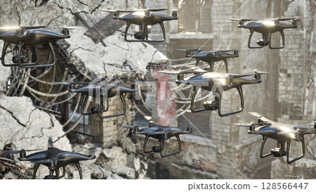 Future Drone War Robotic Infiltration Surveillance Mission Future Drone War Robotic Infiltration Surveillance Mission 128566447