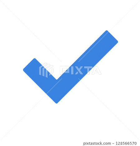 A simple check mark drawn in blue, a cool blue check icon, a blue symbol that represents agreement or approval A simple check mark drawn in blue, a cool blue check icon, a blue symbol that represents agreement or approval 128566570