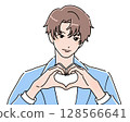 Male idols making hearts with their hands 128566641